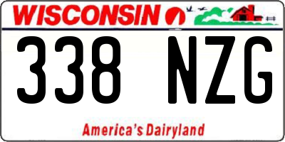 WI license plate 338NZG