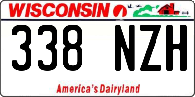 WI license plate 338NZH