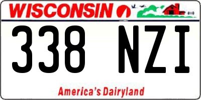 WI license plate 338NZI