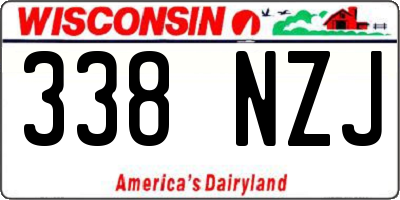 WI license plate 338NZJ