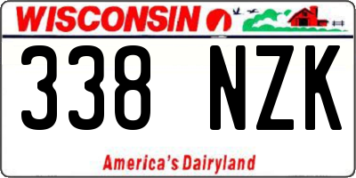 WI license plate 338NZK