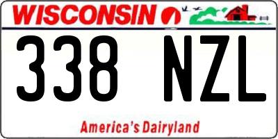 WI license plate 338NZL
