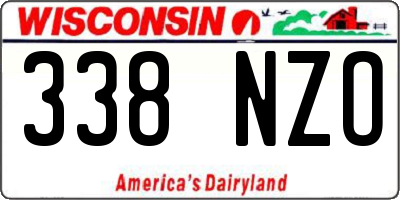 WI license plate 338NZO