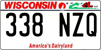 WI license plate 338NZQ