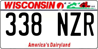 WI license plate 338NZR