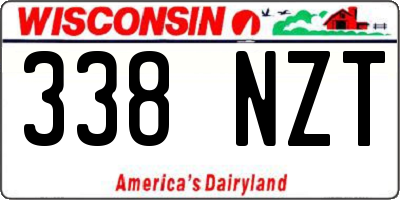 WI license plate 338NZT