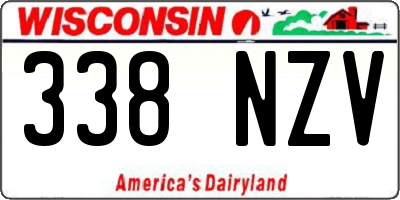 WI license plate 338NZV