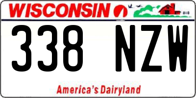 WI license plate 338NZW