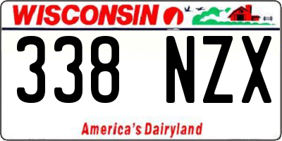 WI license plate 338NZX