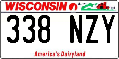 WI license plate 338NZY