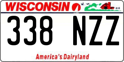 WI license plate 338NZZ