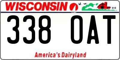 WI license plate 338OAT