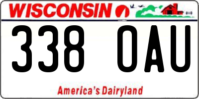 WI license plate 338OAU
