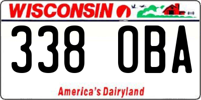 WI license plate 338OBA