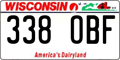 WI license plate 338OBF