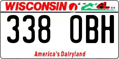 WI license plate 338OBH