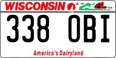 WI license plate 338OBI