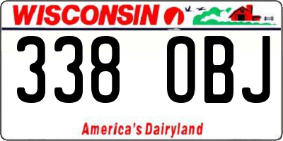 WI license plate 338OBJ