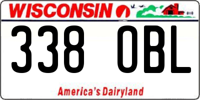 WI license plate 338OBL