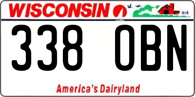 WI license plate 338OBN