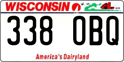 WI license plate 338OBQ