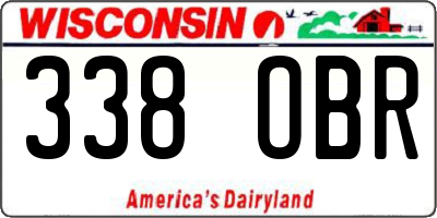 WI license plate 338OBR