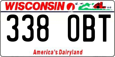 WI license plate 338OBT