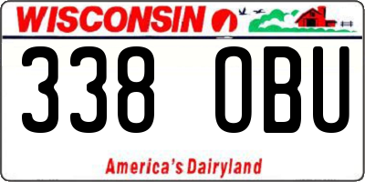 WI license plate 338OBU