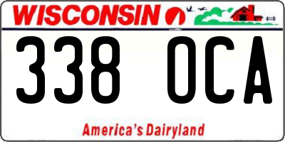 WI license plate 338OCA