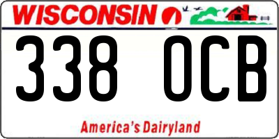 WI license plate 338OCB