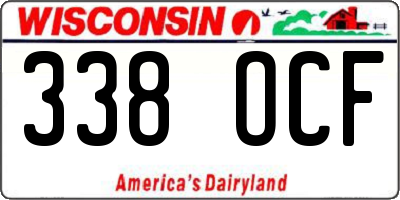 WI license plate 338OCF