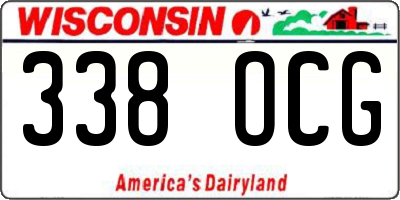 WI license plate 338OCG