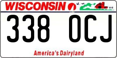 WI license plate 338OCJ