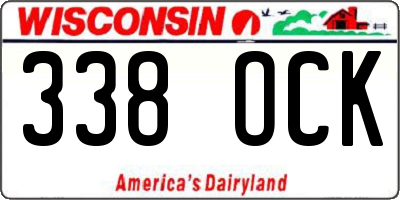WI license plate 338OCK