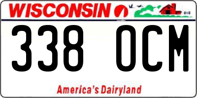 WI license plate 338OCM