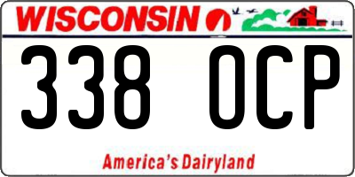 WI license plate 338OCP