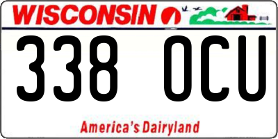 WI license plate 338OCU