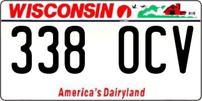 WI license plate 338OCV