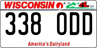 WI license plate 338ODD