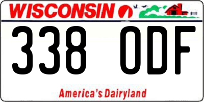 WI license plate 338ODF