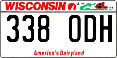 WI license plate 338ODH