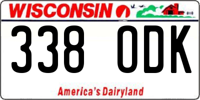 WI license plate 338ODK