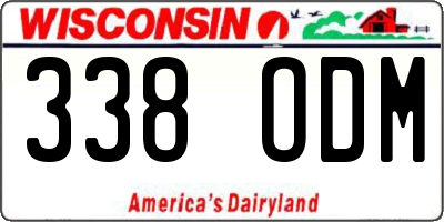 WI license plate 338ODM