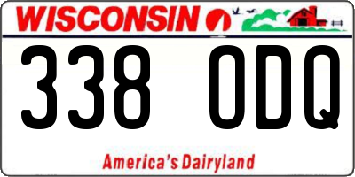 WI license plate 338ODQ