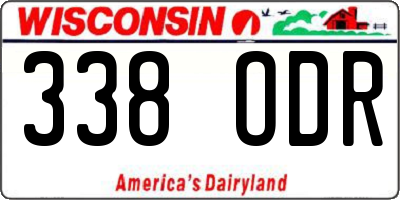 WI license plate 338ODR