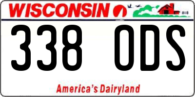 WI license plate 338ODS