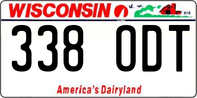 WI license plate 338ODT