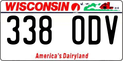 WI license plate 338ODV