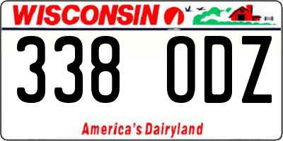 WI license plate 338ODZ