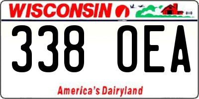 WI license plate 338OEA